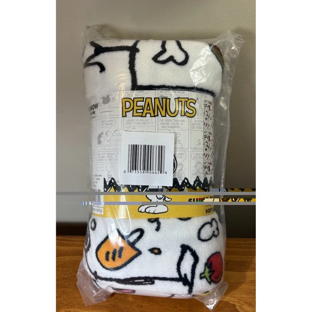 Peanuts Snoopy Snacks Soft Throw Blanket 46x60 Food Snack Print 2025 New